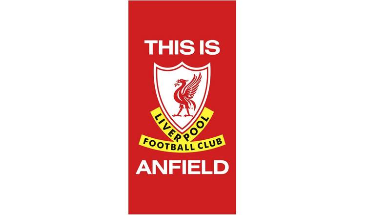 Liverpool FC This Is Anfield Red & White Beach Towel - 140cm x 70cm