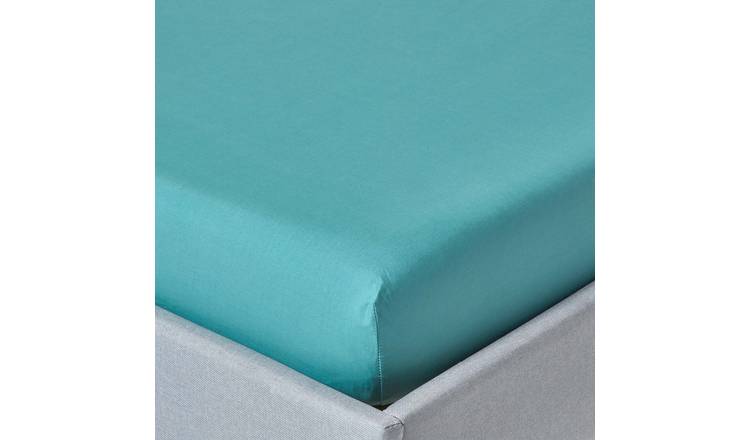 Homescapes Egyptian Cotton Teal Fitted Sheet - King Size