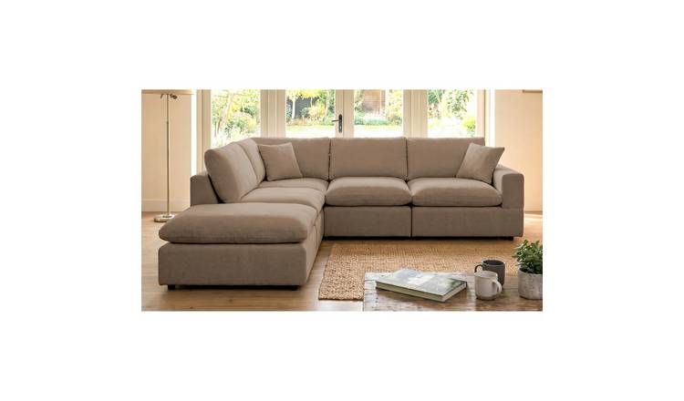 Artemis Home Cotleigh Reversible 5-Piece Modular Corner Sofa - Light Brown