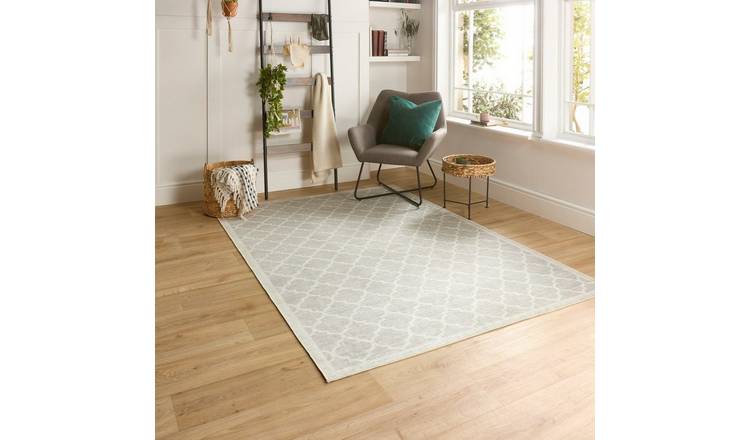 Mega Flooring Beige Modern Geometric Rug - 80 x 150cm