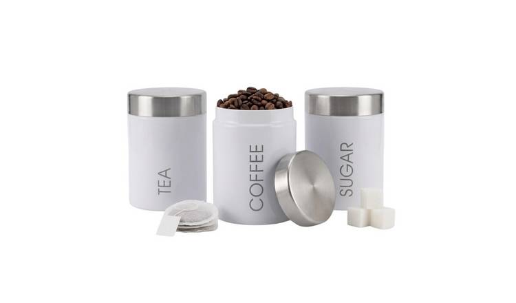 Orsina Liberty Enamel Tea Coffee and Sugar Set – White
