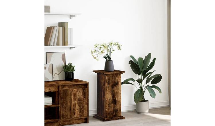Walplus Engineered Wood Display Stand - Smoked Oak - 31 x 30 x 60 cm