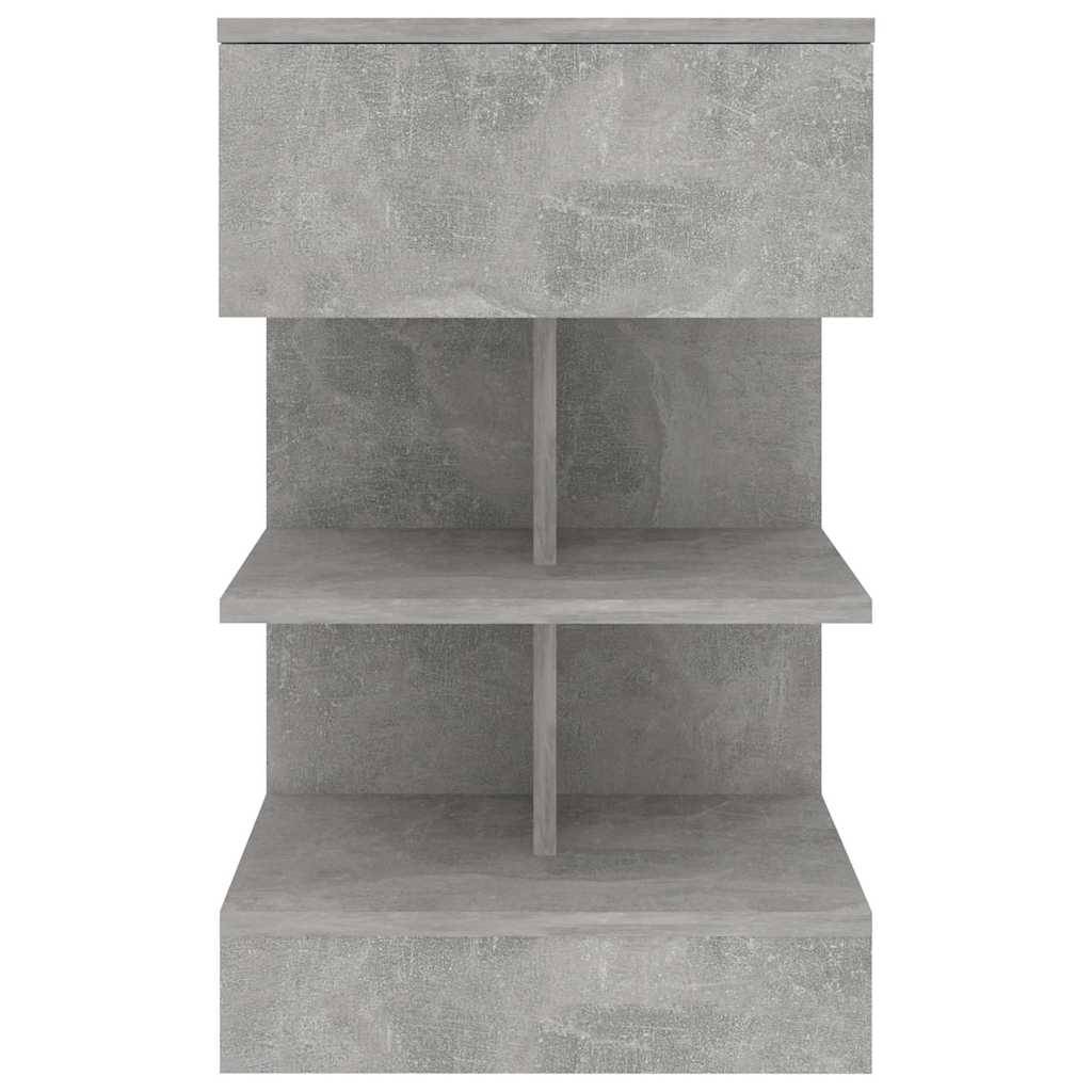 Walplus Engineered Wood Bedside Cabinet - Stone Grey - 40 x 35 x 65 cm - Image 4