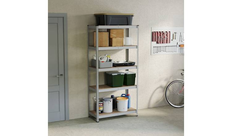 Home Vida 5 Tier Garage Shelf Large Single Bay - Galvanised