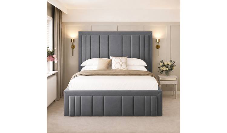 Bed Choices Emperor Super King Bed Frame Mattress & 54" Headboard Grey