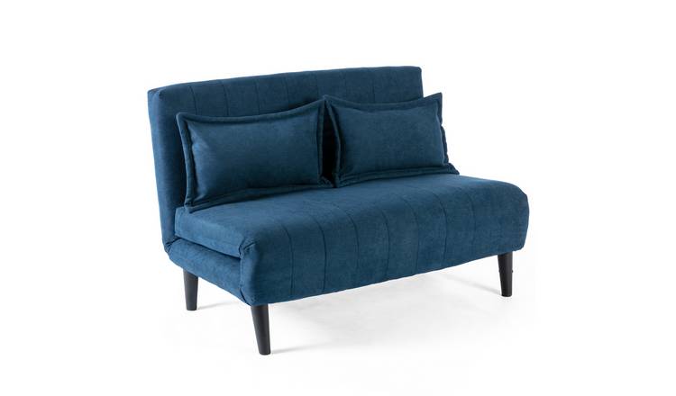Furniture Online Harper Clic Clac Bed 2 Seater Linen Sofa – Blue