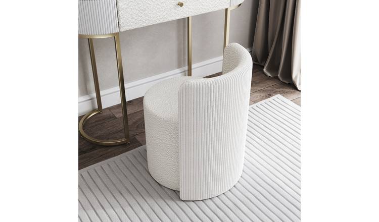 CARME Home Hattie Bouclé Stool - Ivory