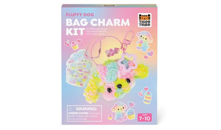 Tiger Tribe Bag Charm Kit Fluffy Dog - 8 Years +