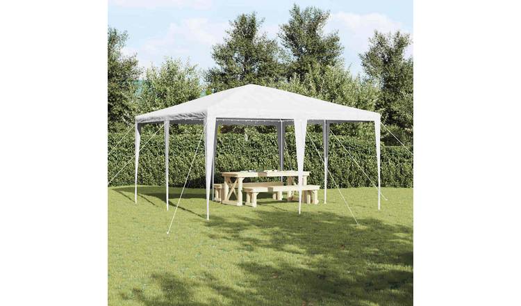 Walplus 4 x 4 m Polyethylene Steel Frame Party Tent - White