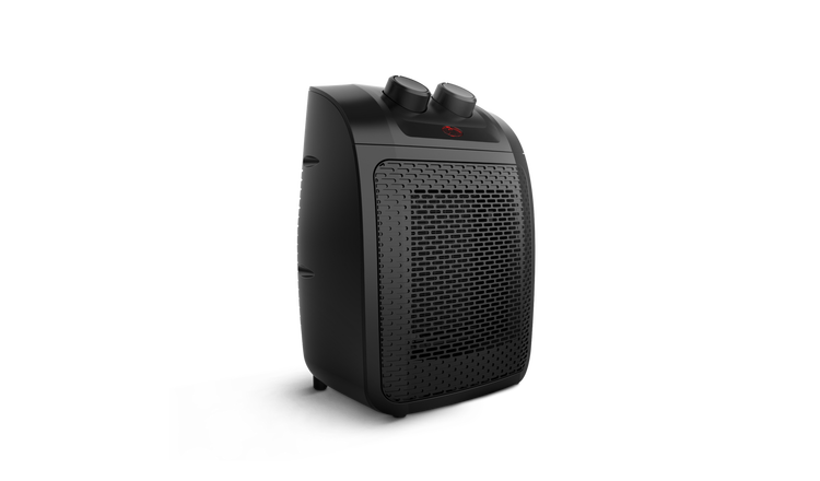 Keplin 2000W Portable Ceramic Desk Fan Heater - Black