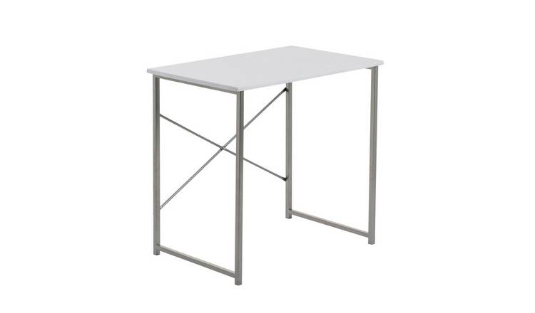 Harbour Housewares Industrial Office Desk - White