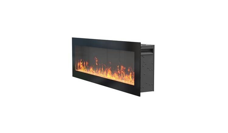 Living and Home Wall Mount Electric Fireplace with Remote Control - Black