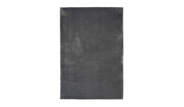 Mega Flooring Grey Modern Plain Rug - 100 x 150cm