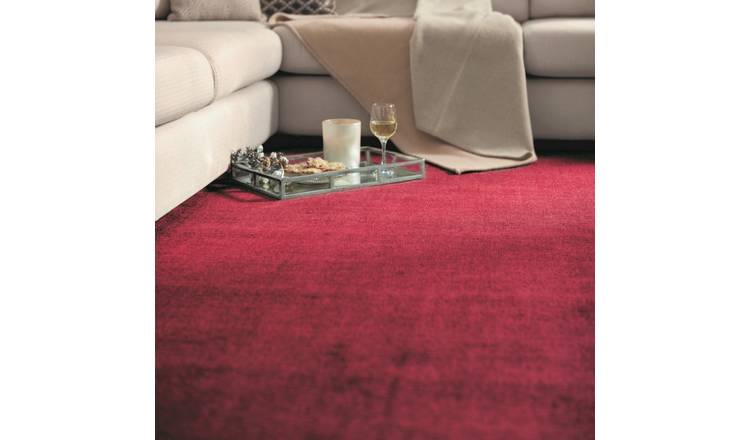 Mega Flooring Red Modern Plain Rug - 200 x 290cm