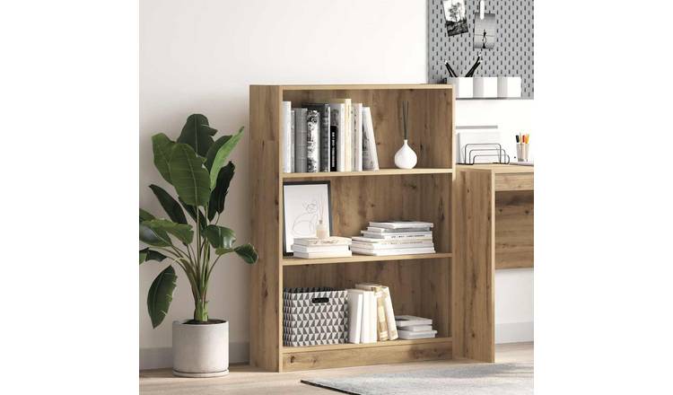 Walplus Engineered Wood Bookcase - Oak - 80 x 24 x 109 cm