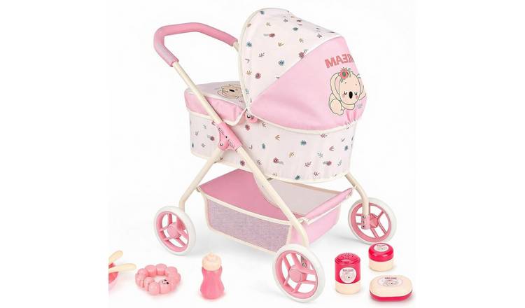 deAO Baby Doll Pram Pushchair - Pink