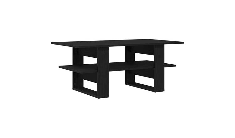 Walplus Storage Coffee Table - Black - 102 x 55 x 42 cm