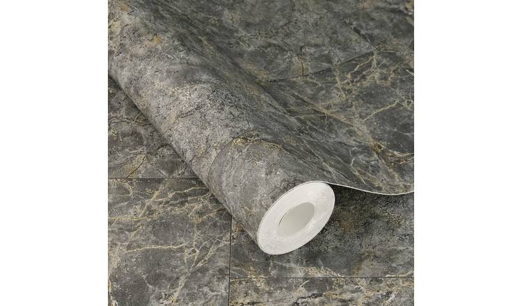 Rasch x Tesa Luxora Natural Stone Peel Stick Textured Wallpaper - Grey