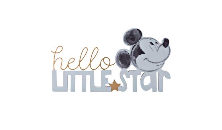 Disney Mickey Hello Little Star Mantle Plaque - Blue