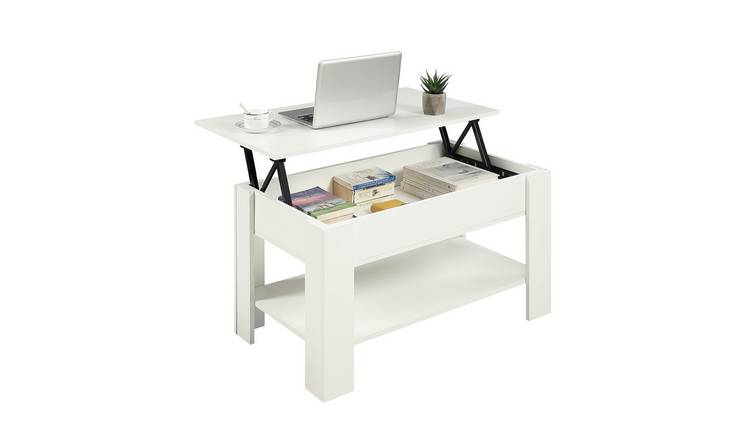 Home Treats Lift Up Coffee Table  - White