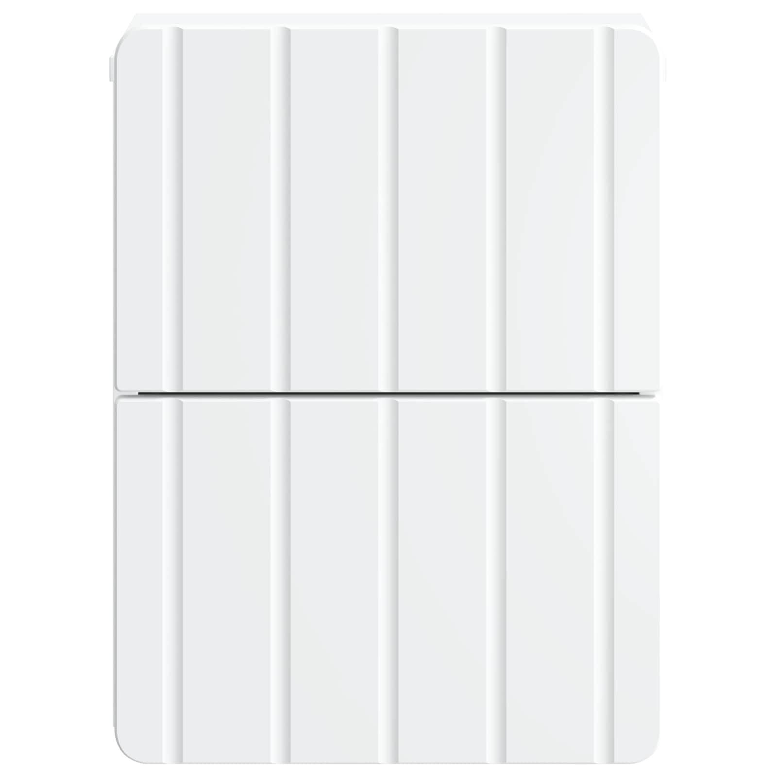 Walplus Pack of 2 Wall Mounted Bedside Cabinet - White - 33 x 34.5 x 43 cm - Image 7