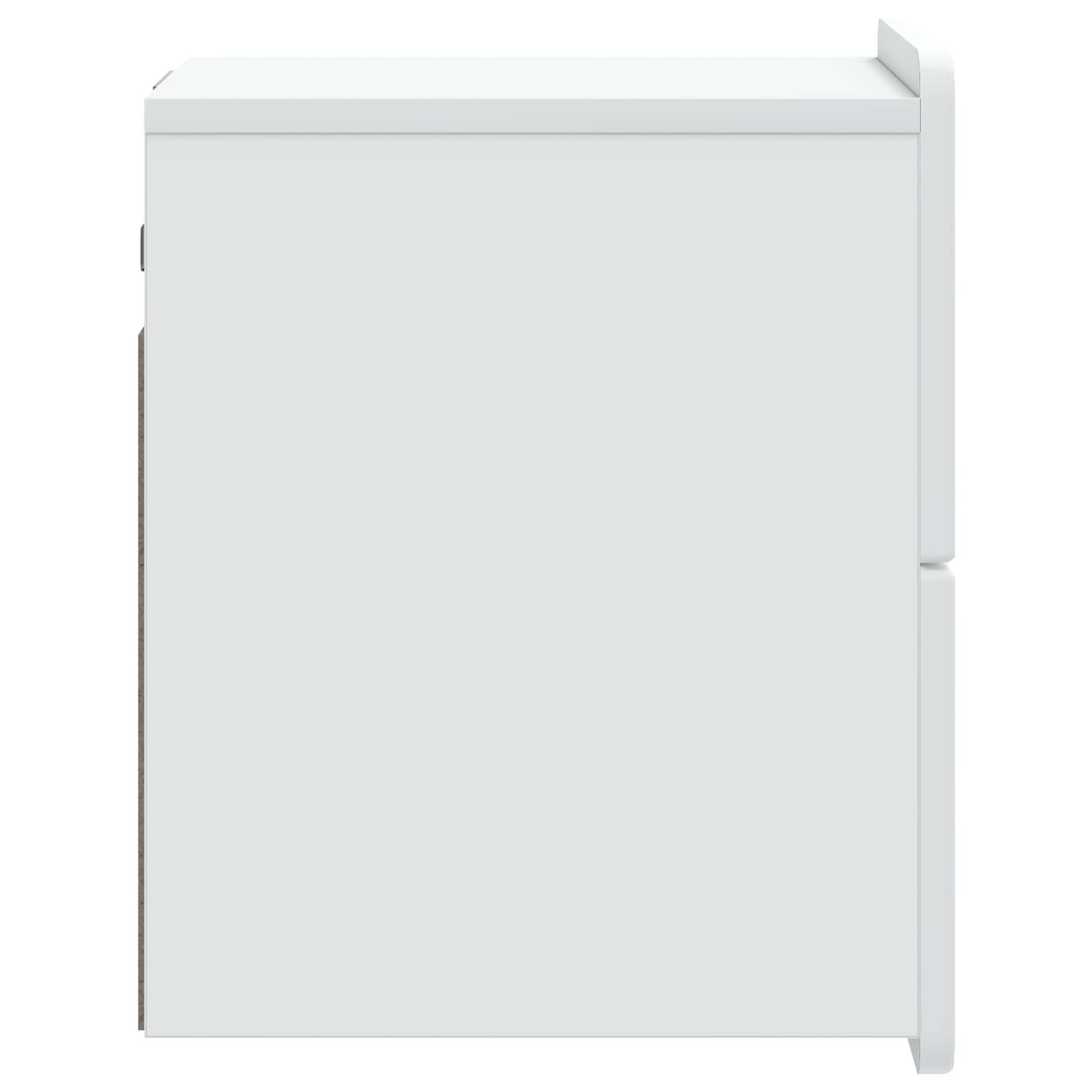 Walplus Pack of 2 Wall Mounted Bedside Cabinet - White - 33 x 34.5 x 43 cm - Image 8
