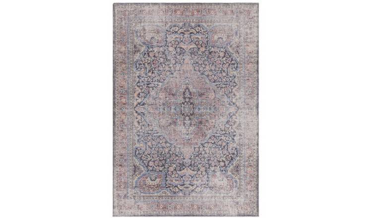 Mega Flooring Blue Traditional Abstract Rug - 120 x 170cm
