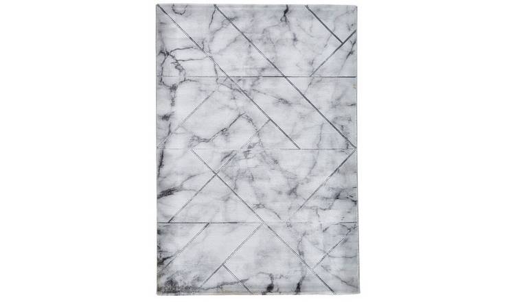 Mega Flooring Silver Modern Abstract Rug - 120 x 170cm