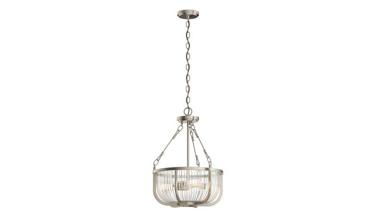 Elstead Kichler 3 Arm Pendant Light - Brushed Nickel