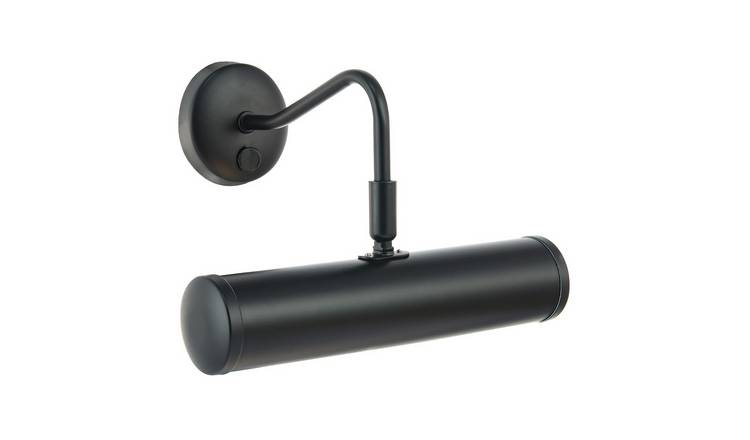 Happy Homewares in Matte Black with Switch Button Picture Light - 23cm
