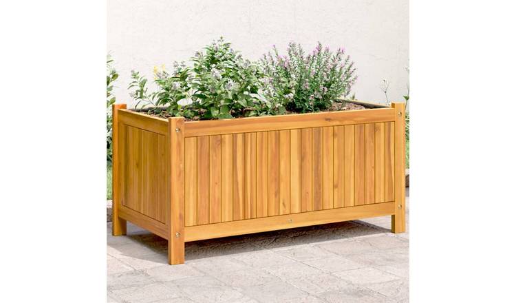Walplus Acacia Wood Garden Planter - 80 x 42 x 40 cm