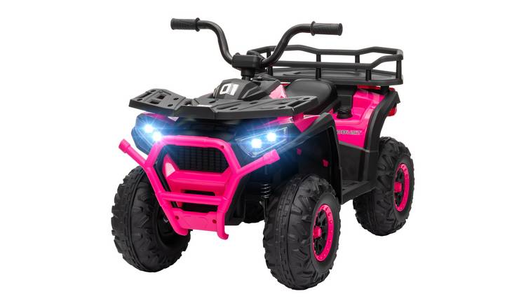AIYAPLAY 12V Age 3 to 5 Years Suspension Electric Ride On Quad Bike – Pink