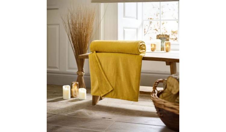 Deyongs Snuggle Touch Throw - Ochre