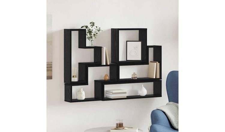 Walplus Wall Shelf - Dark Oak - 96 x 12 x 64 cm