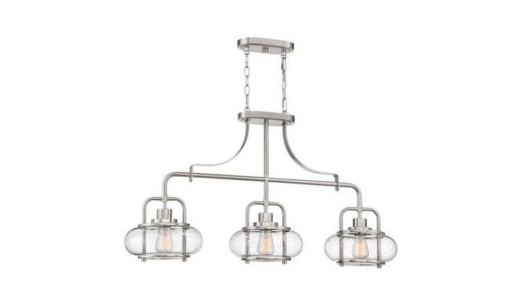 Elstead Trilogy 3 Arm Pendant Light - Brushed Nickel