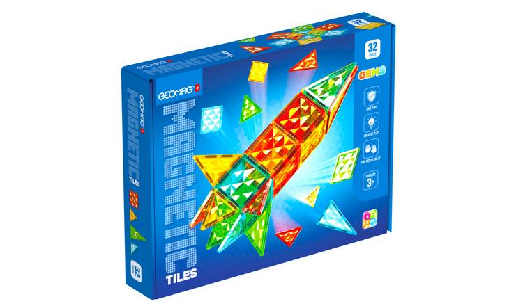 Geomag Magnetic Tiles Gems 32 Pieces