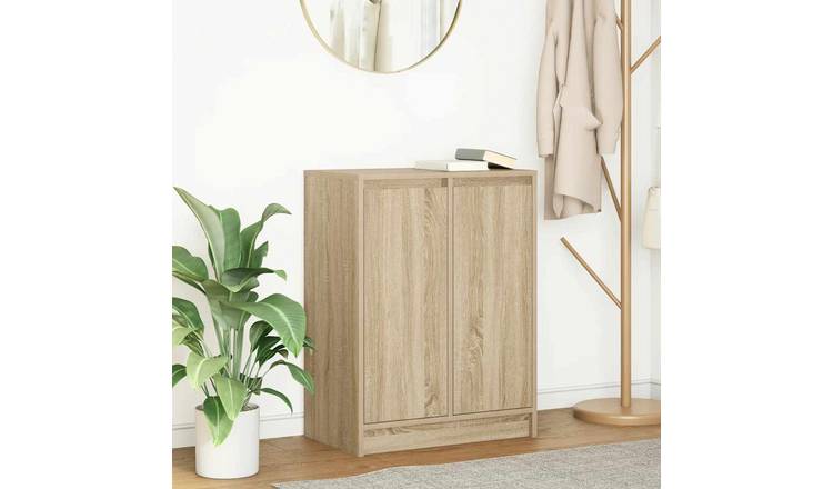 Walplus Engineered Wood Sideboard - Light Oak - 57 x 34 x 76 cm