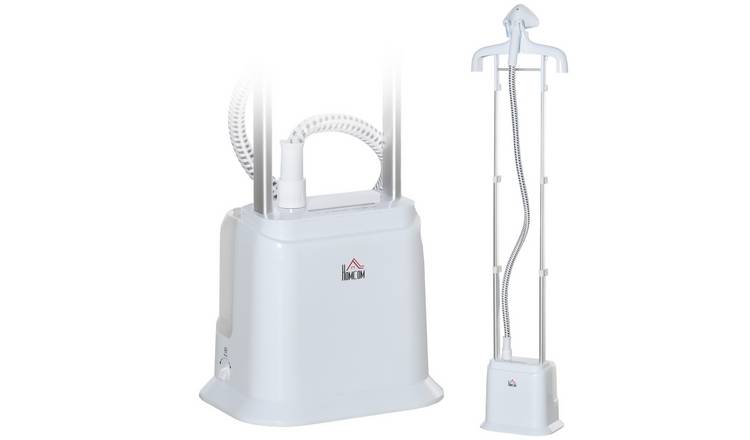 HOMCOM Upright Garment Clothes Steamer with 6 Steam Setting - White