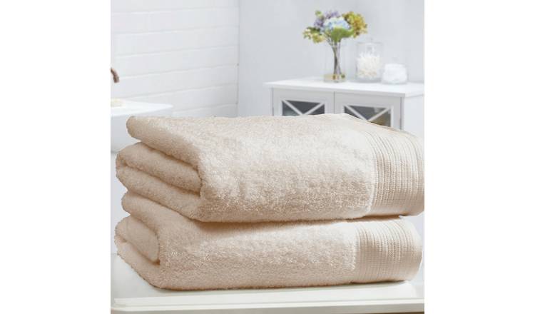 Rapport Home Chatsworth 2 Piece Bath Sheet - 100 x 140cm - Biscuit