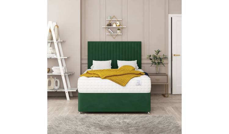 Bed Choices Manhattan Super king 4 Drawer 54" Headboard Divan Bed Set - Green