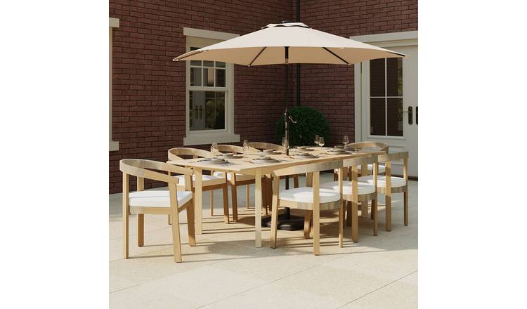 Charles Bentley Delgada Acacia Extending Dining Table - Brown