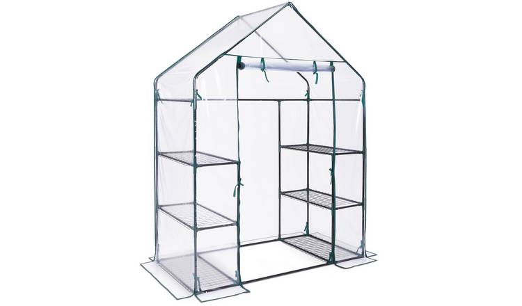 VonHaus Plastic PVC Walk In Greenhouse Cover Replacement - Spare Cover