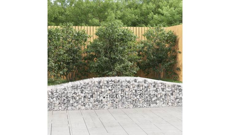 Walplus Galvanised Iron Gabion Basket - Silver 400 x 50 x 40/ - 60 cm