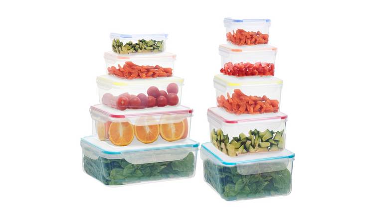 Orsina Herrela Set of 10 Food Containers with Airthight Lids