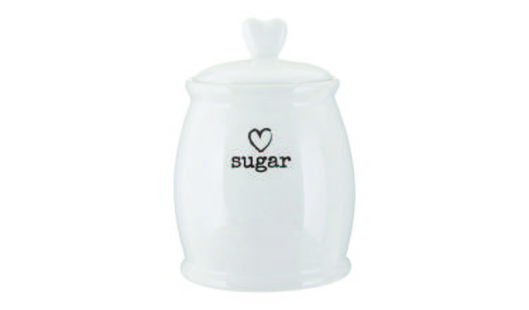 Orsina Charm Dolomite Sugar Canister – White