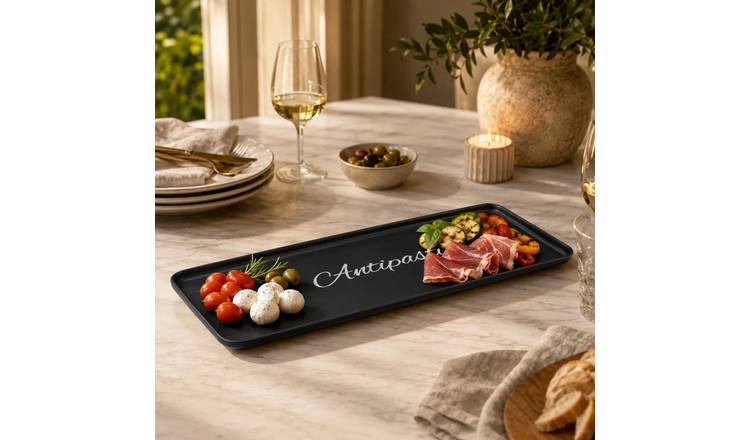 Orsina Mange Antipasti Serving Plate - Black