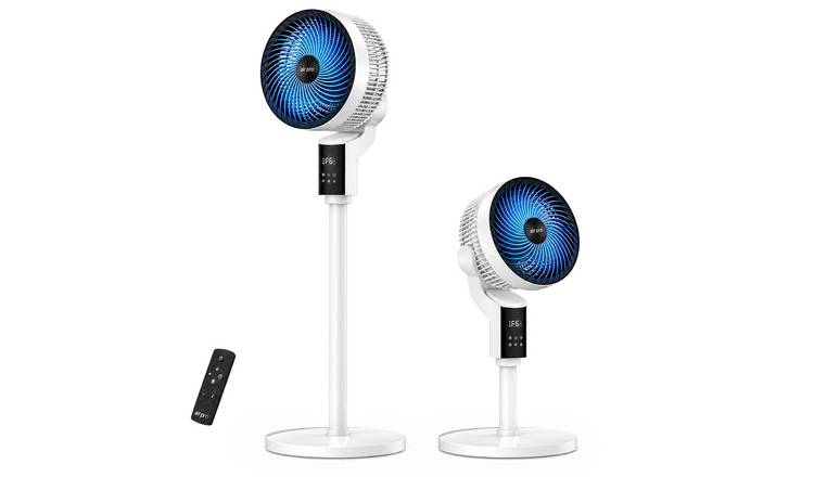 Air Pro 40in Pedestal Fan SmartVoice with Remote Control & 12H Timer - White