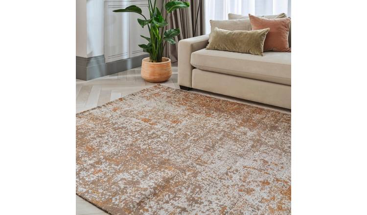 Mega Flooring Orange Modern Abstract Rug - 200 x 290cm