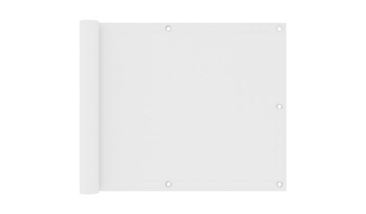 Walplus Polyester Oxford Balcony Screen - White - 75 x 600 cm