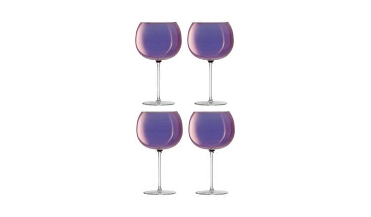 LSA International Aurora 680ml Balloon Glass Set of 4 - Violet